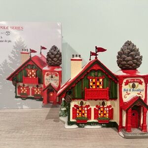 Department 56 North Pole Series - Pine Cone Bed & Breakfast (New)
